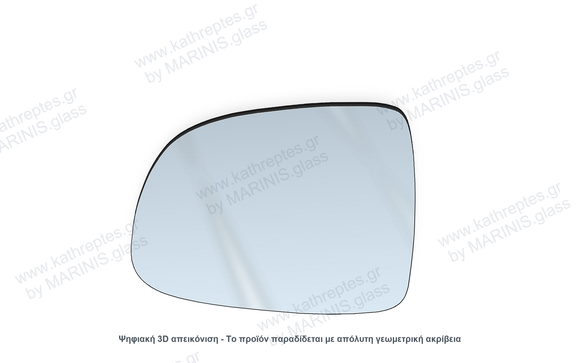 Κρύσταλλο καθρέπτη Κρύσταλλο Καθρέπτη Opel Corsa 2000-2006 Αριστερός (Οδηγού)