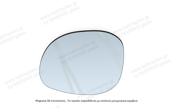 Κρύσταλλο καθρέπτη Κρύσταλλο Καθρέπτη Peugeot 206+ 2009-2013 Αριστερός (Οδηγού)